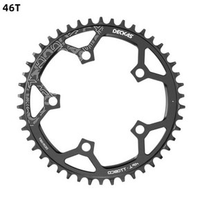 DECKAS 시마노 크라운 라운드 블랙 체인링 110mm 크랭크셋용 스프로킷 체인휠 36T 38T 40T 42T 44T 48T 50T 52T 54T 110BCD, 8) 46T, 1개