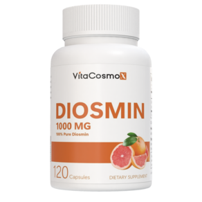 [미국제조사 직배송] VitaCosmoX 비타코스모엑스 디오스민 Diosmin 고함량 1000mg 120 야채캡슐