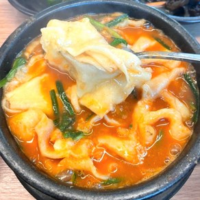 전국맛집 [봉평메밀마당] - 얼큰 손 수제비 / 생 수제비 장칼국수 맛