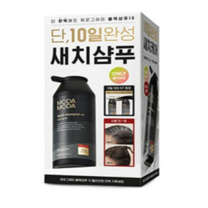 모다모다 업그레이드 블랙10 새치 염색 샴푸 (여행용 미니 샴푸 1매 증정), 1개, 300g