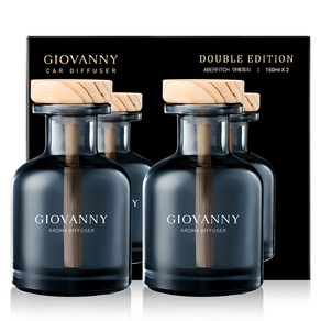 GIOVANNY 컵홀더형 차량용 디퓨저 150ml, 미스티아쿠아, 2개