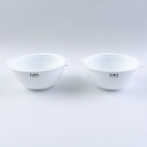 일본 나카야 이중채반 (소) 700ml K535 화이트 1+1 미니채반 과일 야채, 2개