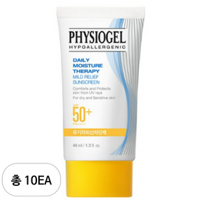 피지오겔 데일리 모이스쳐 마일드 릴리프 선스크린 SPF50+ PA++++, 10개, 40ml