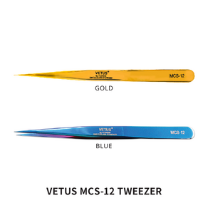 래쉬놀 속눈썹 핀셋 비투스 MCS 시리즈 속눈썹펌 속눈썹연장 VETUS, 1개, MCS-12 GOLD