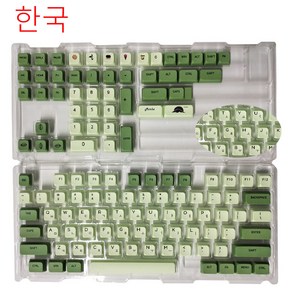 기계식 게이밍 포토샵 키보드용 PBT 키캡 XDA 프로필 125 키 영어 어 태국어, XDA-Matcha-Koean, 1개