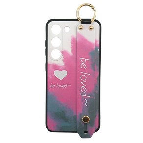 신서엔코 갤럭시S23케이스 갤럭시S23플러스케이스 갤럭시S23울트라케이스 Galaxy Phone Case SCS-1544 수채화 하트 핸드 스트랩 케이스