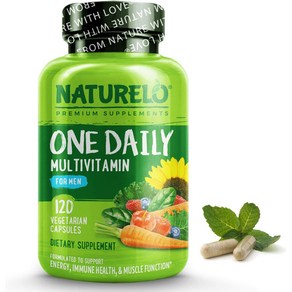 (미국직배송) 내츄렐로 남성 여성 실버 천연비타민 원 데일리 NATURELO One Daily Multivitamin fo Men Women 50+, 1개, 상세내용참조, 120정