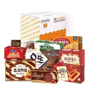 [간식대장] 탕비실 과자세트 9종 사무실간식 탕비실 간식 오예스 미니 촉촉한 초코칩 쿠크다스 화이트 빈츠 엄마손파이 후렌치파이 딸기마가렛트 오뜨 쇼콜라 초코하임, 1개