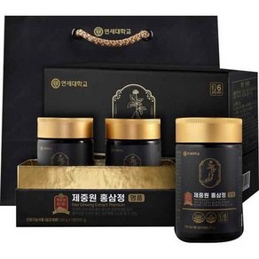 연세대학교 제중원 5중 복합 기능성 6년근 홍삼정 2병 선물세트 + 쇼핑백, 500g, 3세트