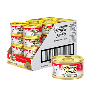 퓨리나 팬시피스트 클래식 파테 비프+치킨, 24개, 85g, 소+닭