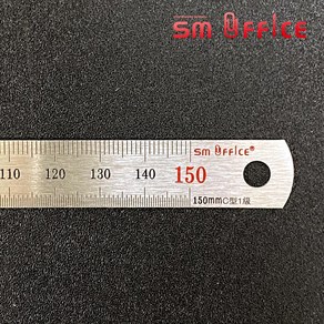 SM오피스 스테인레스 스틸자 15cm 쇠자 철직자 SMSSR-150, 1개