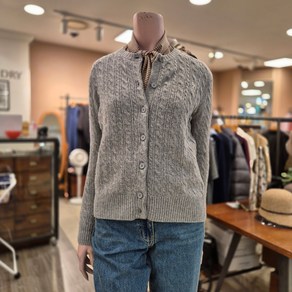 BCBG Viva 라운드 케이블 C/D 카디건 _ B4D9K174 97 [M/M GRAY]