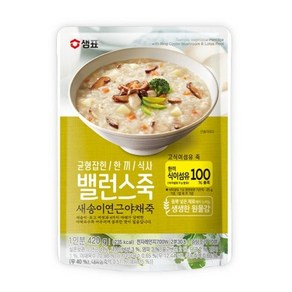 샘표 밸런스죽 새송이 연근 야채죽, 420g, 2개