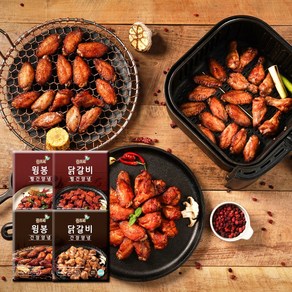 풀토래 양념 닭갈비+윙봉 4팩, 4개, 500g