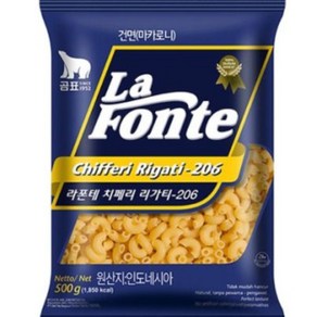 라폰테 치페리 리가티 마카로니, 500g, 15개