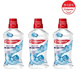 콜게이트 마우스워시 아이스 민트, 750ml, 3개