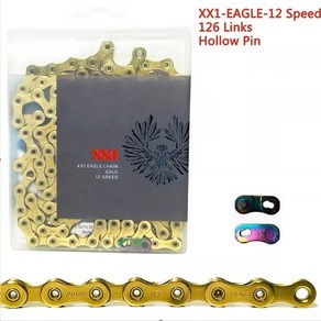 X01 xx1 NX GX Eagle 자전거 체인 12 속도 126 MTB/도로 자전거 체인 용 링크 sam 용 shimano 12V BOX 용, 1개, 03 SRAM xx1 gold