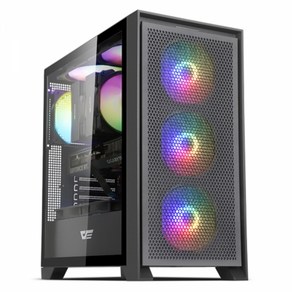 DARKFLASH DRX70 MESH RGB 강화유리 블랙 (미들타워), 1개