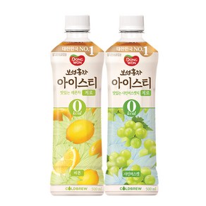 [동원] 보성홍차 아이스티 제로500ml 레몬12개 + 샤인머스캣12개, 500ml, 24개