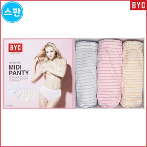 BYC 여성 면스판 미디 팬티 3매입 7593