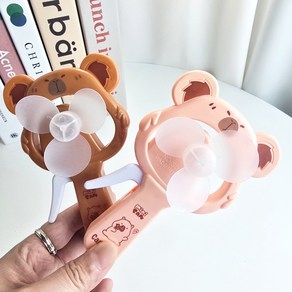 토이랄라 (1+1) 카피바라 손선풍기 자가발전 수동 휴대용 단체선물, 랜덤