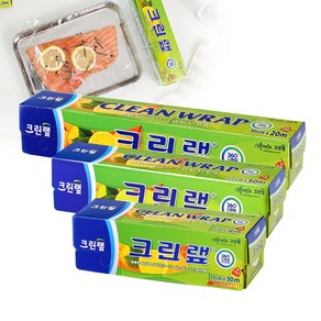 크린랲 비닐랩 15cm x 30M + 22cm x 50M + 30cm x 20M + 수세미, 1세트, 100m