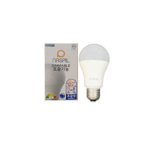 조광기능 LED 디밍 벌브 12W 램프, 전구색, 1개