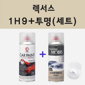 렉서스 1H9 머큐리그레이 주문 스프레이 카 페인트 + 모비스 투명마감용스프레이 200ml, 1개