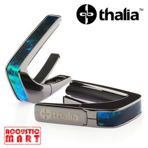 Thalia 탈리아 카포 블랙 크롬 Capo with Teal Angel Wing Inlay / Black Chome CB200, 1개