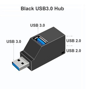 USB 3.0 허브 확장기 차량용 분배기 멀티 포트 2.0 노트북 사무실 다기능 독서 U 디스크 충전 어댑터, [03] Black-USB 3.0
