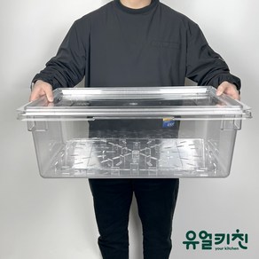 대형 식재료보관통 야채박스 (PC PE 재질), PE(불투명), 소소(30L)(660x450x150), 1개