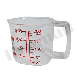 일제 나카야 계량컵 200ml 계량 비이커 비커 물컵 플라스틱 요리 제과, 단품, 1개