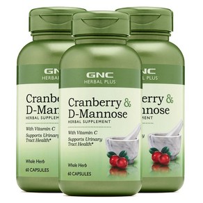 GNC Cranberry D-MANNOSE 60 Capsules 크랜베리 디맨노스 60정 3병