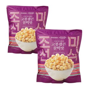 피코크 고봉팝콘 꿀떡맛, 350g, 2개