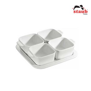 [스타우브] 사각 서빙세트(애피타이저) 화이트, [스타우브] 애피타이저 세트 (화이트), 서빙세트(에피타이저)