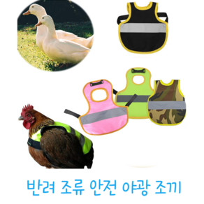 반려 조류 야광 안전 조끼 닭 오리 펫 의류, 1개, 형광