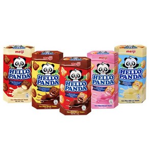 메이지 헬로 팬더 스낵 초코 크림 Meiji HelloPanda Biscuit 43g 메이지 헬로 5종, 딸기, 1개