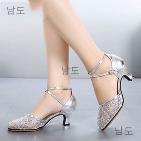 FANSYLI 댄스화 성인 라틴댄스화 현대댄스화 하이힐 사교댄스화 09호 2A11, 230, 실버 3CM