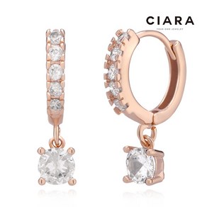 CIARA 14K Piacenza D드랍 서클 원터치 귀걸이(GoldPlated)