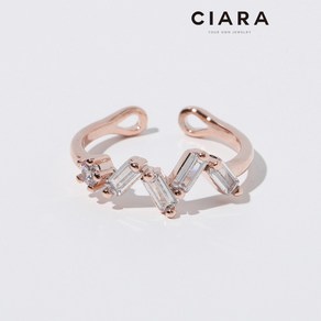 CIARA 14K Vaenna 오블롱스톤 직잭 반지(GoldPlated)