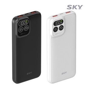 스카이 필 PD10 LCD 디스플레이10000mAh 고속 충전 보조배터리 22.5W, SKY-PD10, 블랙