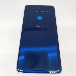 카메라 렌즈 배터리 커버 LG G8 ThinQ G820N G820QM G820V G820UM 유리 후면 하우징 후면 케이스 및 접착제, 04 Blue 2 Camea, 1개