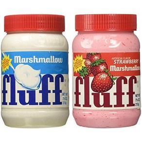 Mashmallow Fluff Two Pack - Oiginal and Stawbey 마시멜로 플러프 2팩 - 오리지널 딸기, 2개, 212g