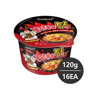 삼양 불닭볶음탕면 큰컵 120g, 16개