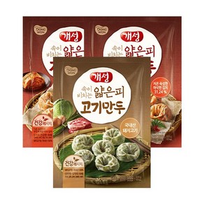 동원 개성 얇은피 김치만두 1kg 2봉+얇은피 고기만두 1kg X 2개