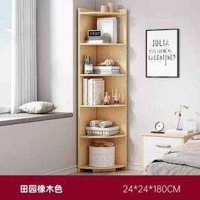 코너수납장 코너 선반 모서리장 선반장식장 구석장 틈새수납장 5단 6단, C. 6단 기본 24x24x180cm-오크