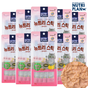 동원 뉴트리플랜 뉴트리스틱 튜나&살몬 고양이 츄르 대용량 40p, 56g, 10개