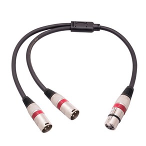 XLR 스플리터 케이블 마이크 케이블 XLR to XLR 패치 케이블 3 핀 XLR 여성 남성, 빨간색