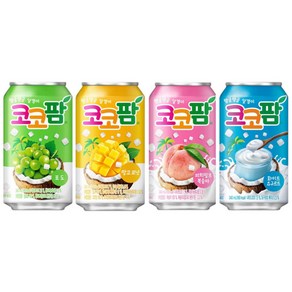 오늘쇼핑기획/코코팜 340ml 4종 [포도(6캔) + 망고코넛(6캔) + 피치핑크(6캔) + 화이트요구르트(6캔)] 총24캔, 1세트, 355ml