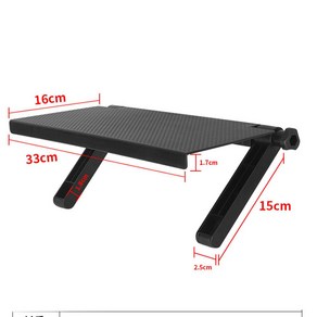 모니터 TV 상단 선반대 / 셋톱박스 모니터위 셋탑 리모콘 거치대 공유기 받침대 정리 수납, 검정